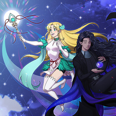 Moon and Stars